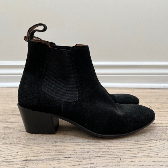 Fluevog Cairo Boots Black Suede W9 - Picture 1 of 3